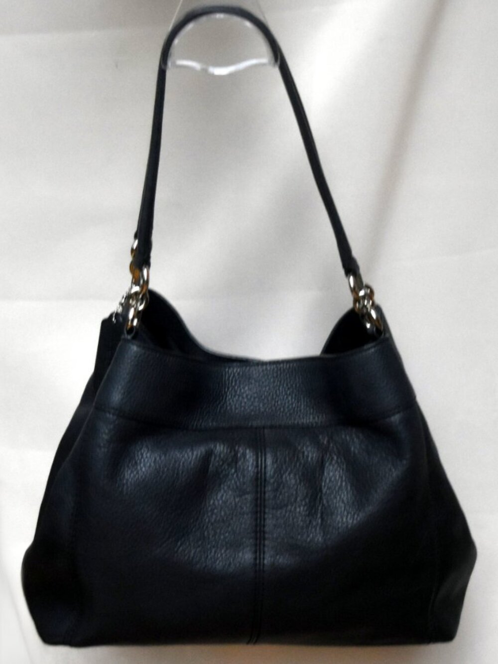 Coach Lexy Shoulder Bag Black Pebble Leather F57545 - Picture 4 of 12